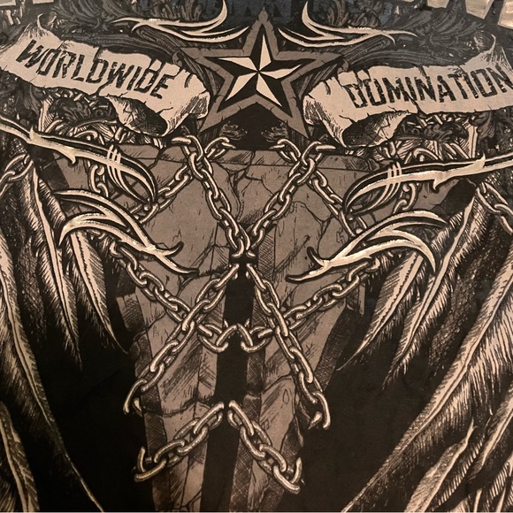 Throwdown - Mens XL - MMA inspired T-Shirt - Black , Blue and Silver - - Picture 6 of 10